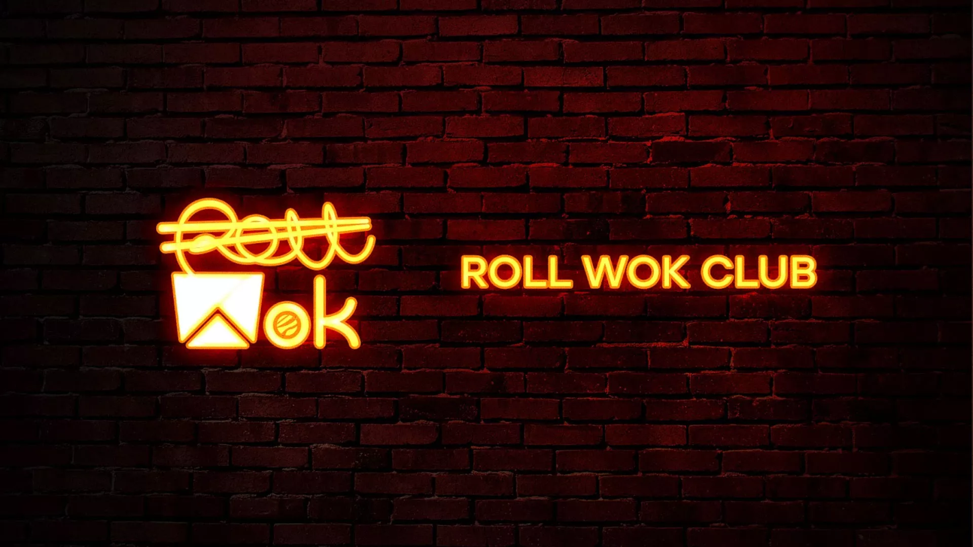 Разработка интерьерной вывески суши-бара «Roll Wok Club» в Дальнегорске
